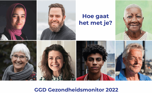 Portretfoto's van diverse mensen met tekst Hoe gaat het met je?