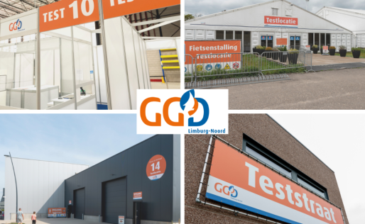 Vierluik met gebouwen testen corona